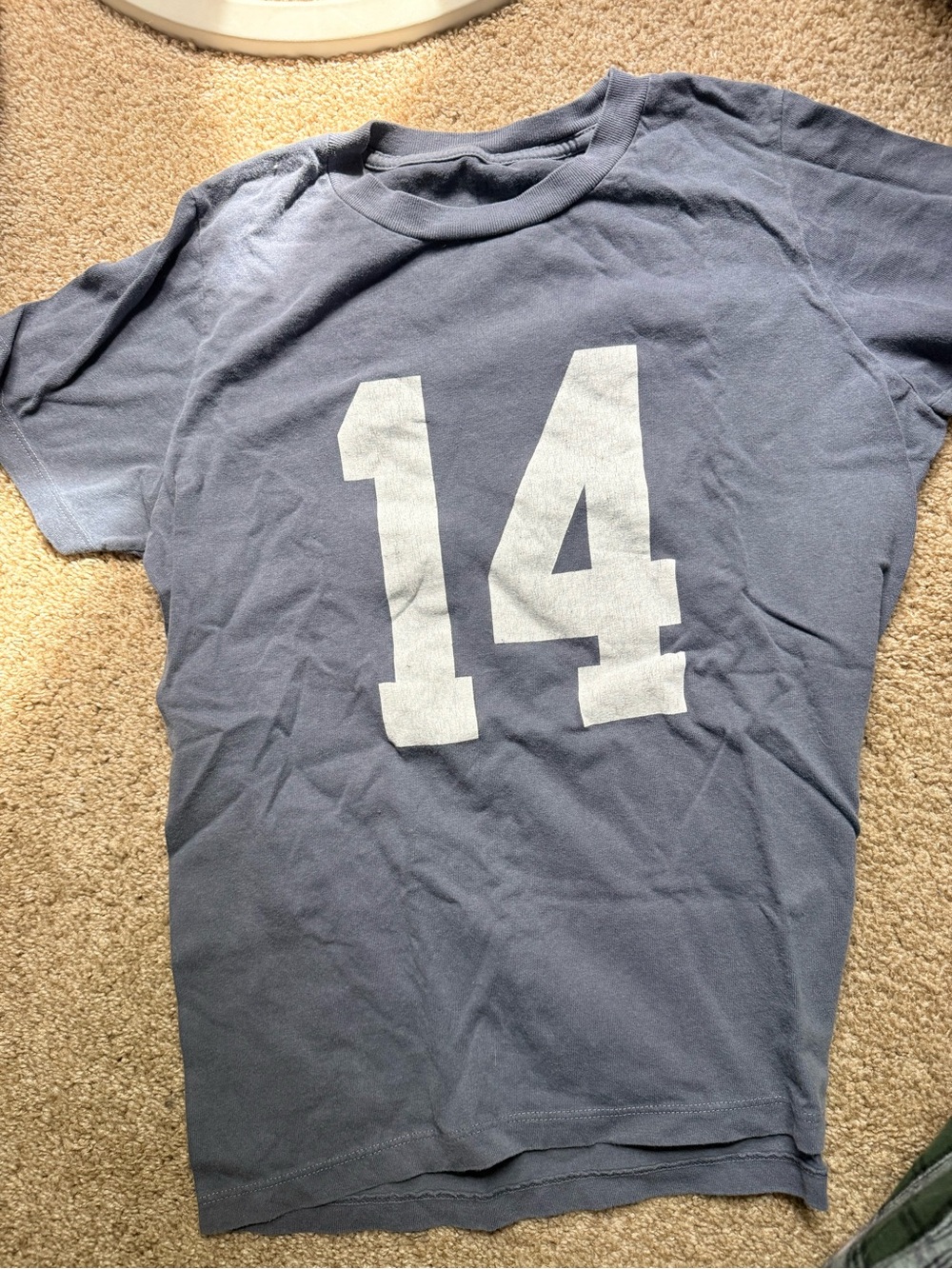 Brandy Melville Dusty Blue Graphic Tee